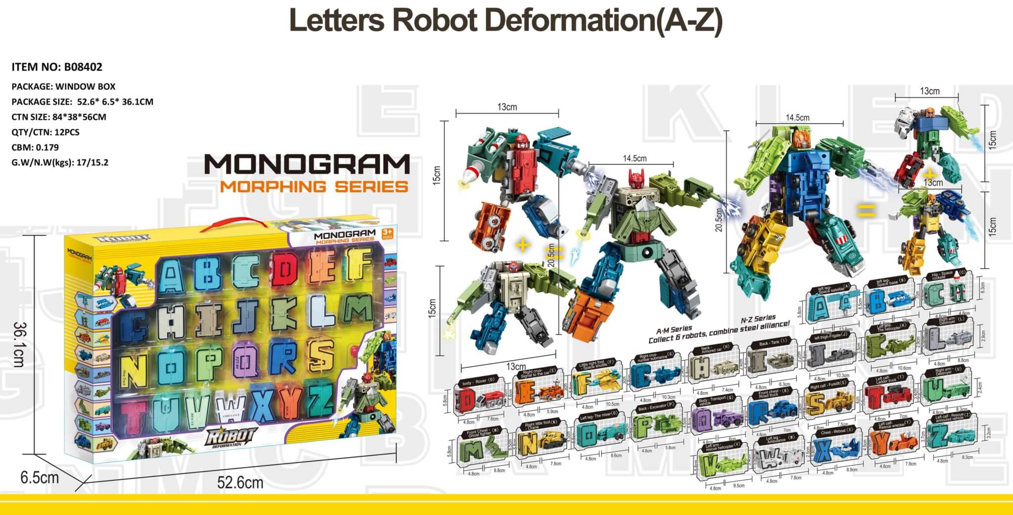 Letter Deformation Number Robots Transforming Block Toys Page 4